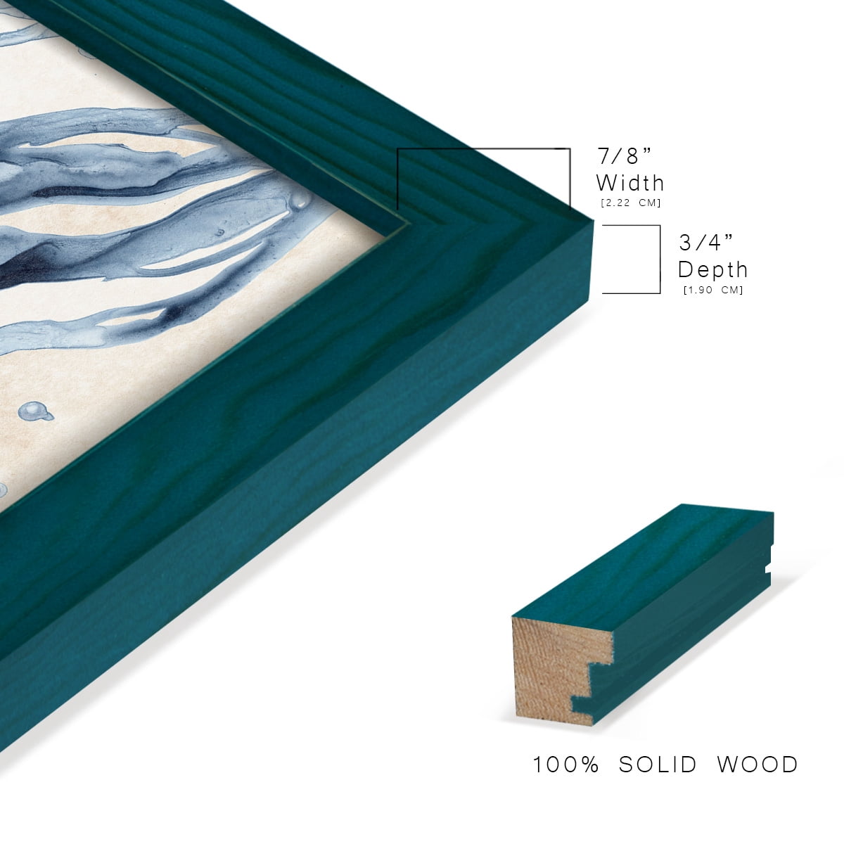 Water Shells II - Framed Print w/glass - Ocean Blue