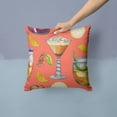 thumbnail image 2 of Carolines Treasures BB5201PW1414 Drinks and Cocktails Salmon Fabric Decorative Pillow  14Hx14W multicolor, 2 of 4