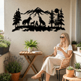 thumbnail image 2 of Wolf Family Metal Wall Decor for Home and Outside - Wall-Mounted Geometric Wall Art Decor - Drop Shadow 3D Effect Wall Decoration for Living Room Bedroom, 2 of 9