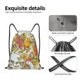 thumbnail image 6 of Easygdp Ducks and Flowers Drawstring Backpack, Beach Sackpack, Travel Sackpack Lightweight for Sports, Gym, Travel, Swimming - Small, 6 of 9