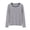 Gray, variant on Women's Striped Undershirt Crew Neck Long Sleeve Base Casual Pajama Tops