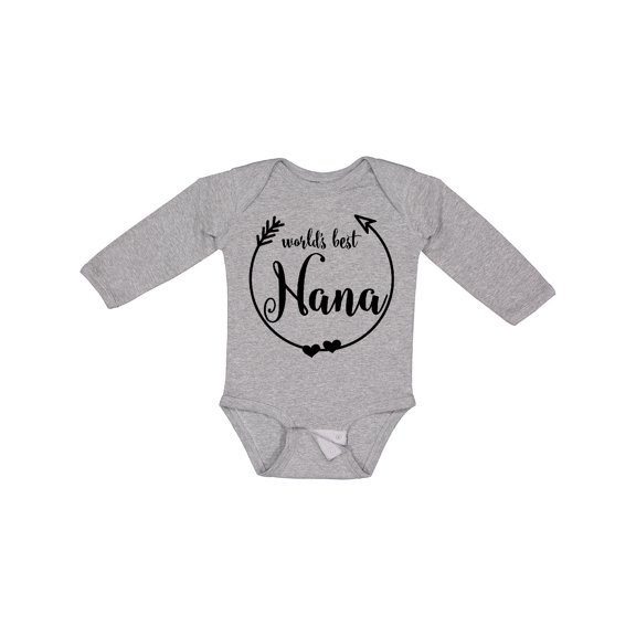 Inktastic World's Best Nana Girls Long Sleeve Baby Bodysuit