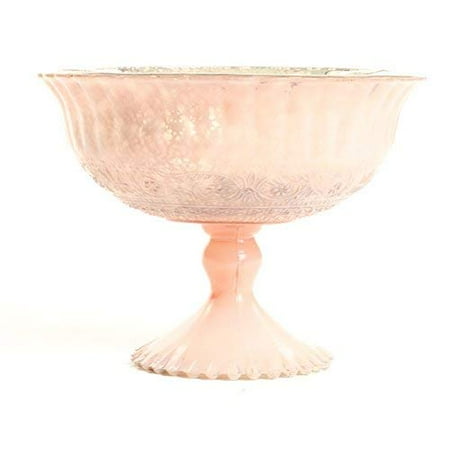 Glass Compote - DIY Wedding Koyal Wholesale Compote Bowl Centerpiece Mercury Glass Antique Pedestal Vase, Floral Centerpiece, Wedding, Bridal Shower, Home Décor (7
