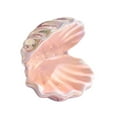 thumbnail image 4 of Plato de cerámica para joyería, soporte para joyas, regalo para mujer, cuenco para llaves con forma de concha, estuche para joyas Rosa, 4 of 9