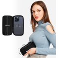 thumbnail image 3 of Travel Essential Electronics Organizer Pouch Charger Case, Shockproof Dual Zipper Power Bank Cables Tech Accessories Purse, Men & Women Must Have Storage Bag, 6.5x3.2x1 inch Fiber Black, 3 of 4