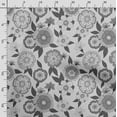 thumbnail image 3 of Soimoi Floral Print, Silk Fabric Decor Sewing Fabric By The Yard- 42 Inch WideDecorative Fabric For Shirts, Suits, Ties-Gray, 3 of 5