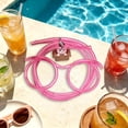 thumbnail image 4 of 6-Pack Creative Straw Novelty Drinking Straw - Reusable Heart-Shaped Glasses for Parties - Party Supplies Kitchen Accessories for Kids Adults Entertaining(Pink), 4 of 4