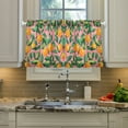 thumbnail image 2 of Yayeee Kitchen Curtains Tier Pair Light Filtering 27"x36" Rod Pocket Short Cafe Window Panel, Pink Oranges, 2 of 7
