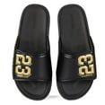 thumbnail image 5 of NineCiFun Men's Slides Sandals Shower Shoes Adjustable Black/Glod Size US 10, 5 of 6