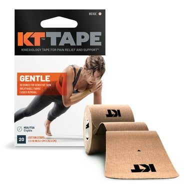 KT Tape 2 x 3 Inches Beige Kinesiology Sports Tape (20 Count)