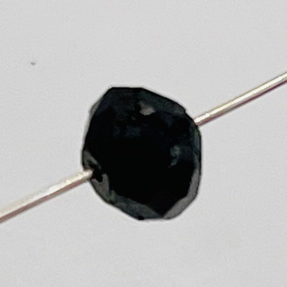 1 Fancy Color 0.55cts Natural Black Diamond Roundel Bead 9892E - image 5 of 11