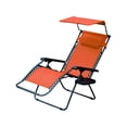 thumbnail image 2 of Jeco Chaise Zéro Gravité Surdimensionnée avec Pare-Soleil Orange, 2 of 2