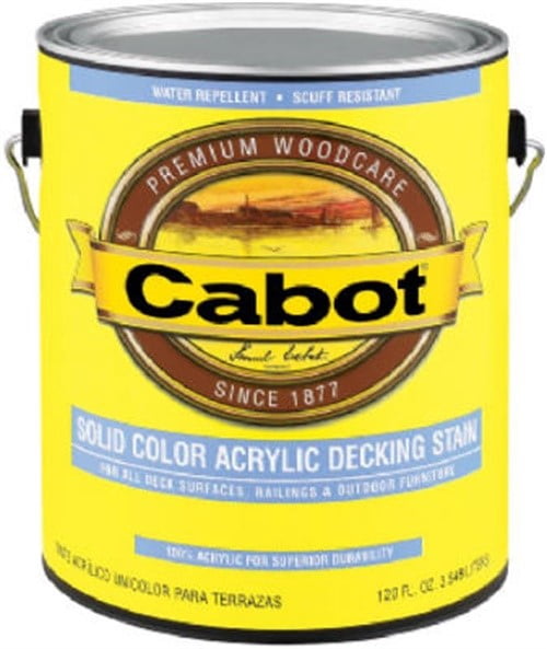 Cabot Solid Tintable Neutral Base Oil-Based Acrylic Deck Stain 1 qt.
