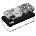 thumbnail image 3 of Kaleidio Case For Apple iPhone XR (6.1") [TUFF Armor] Impact Protective Hybrid [Shockproof] 3-Piece Dual Layer Rubber Cover w/ Overbrawn Prying Tool [Silver Lace Flowers], 3 of 6