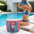 thumbnail image 5 of Nylon Beach Pool Swim Bag Large Portable Waterproof Storage Tote for Swimming Gear Toiletries Shower Bathroom Travel, 5 of 6