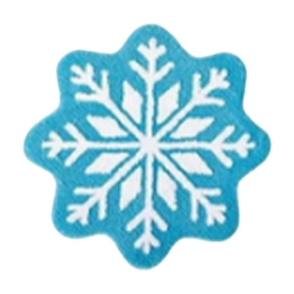Winter Christmas Snowflake Bathroom Rug Snowflake Mat Non Washable Rugs Welcome Decorative White Snowflake Doormat for Home Kitchen Xmas Decor Holiday Decorations Valentines Day Gift Ornaments Christ