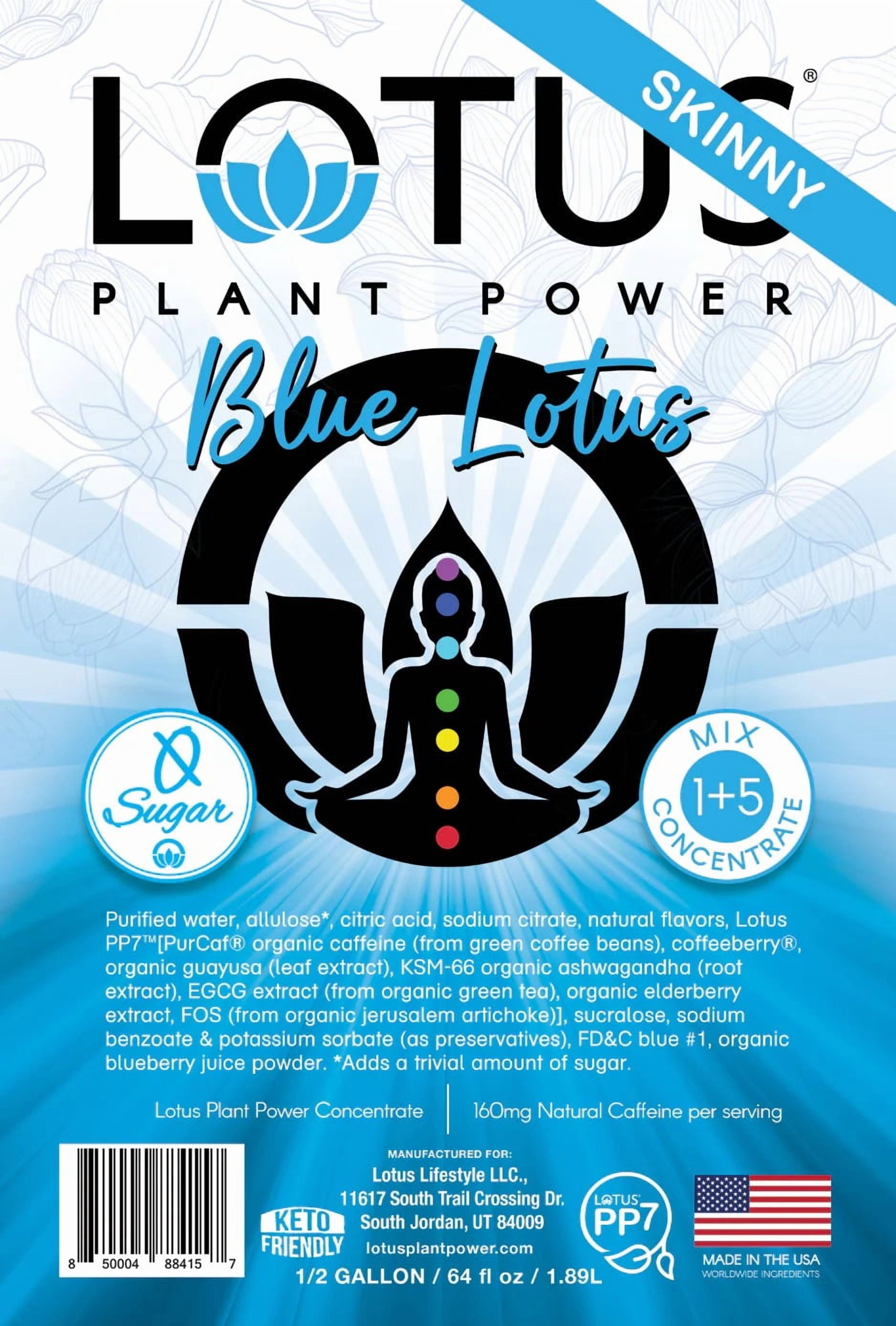 Lotus Energy Drink Concentrate 64 fl. oz. (Skinny Blue) Packaging May Vary
