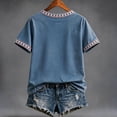 thumbnail image 4 of Never Forget 9/11 Memorial Shirt Women 25th Anniversary Tee 2001-2026 Patriotic Twin Towers Commemorative Short Sleeve V-neck Gift Tee for Patriot Day, 4 of 4