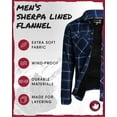 thumbnail image 2 of CANADA WEATHER GEAR Men's Sweatshirt - Plaid Sherpa Lined Fleece Long Sleeve Shirt for Men (M-XXL), 2 of 7