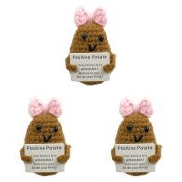 Divertida Patata Positiva Con Tarjeta Punto Bolsillo para Del (pajarita)