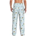 thumbnail image 3 of Daiia Bee Flower Men's Sleep Pant with Pockets and Drawstring,Pajama Pants-Large, 3 of 9