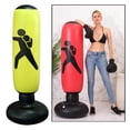 thumbnail image 2 of SACO DE BOXEO INFLABLE 160CM SACO DE ARENA CON VASO PVC ALIVIO DE PRESION - Amarillo Sunnimix puñetazos juguetes de fitness, 2 of 8