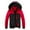 Red, variant on Herrnalise Men's Fashion Autumn And Winter Stitching Warm Hooded Casual Jacket Cotton Clothes Black