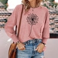 thumbnail image 2 of Womens Long Sleeved Printed Round Neck Top T-Shirt, 2 of 5