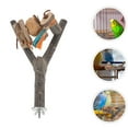 thumbnail image 4 of SHISUYAN Natural Wood Bird Perch Stand Branch Perch Parrots Parakeets Cockatiels Chewing Toy, 4 of 7