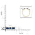 thumbnail image 5 of ANGARA Natural Floating Blue Sapphire Half Eternity Ring with Diamonds in 14K Yellow Gold for Women (Size-2.5mm) | September Birthstone, Anniversary, Jewelry Gift for Women | Natural Sapphire Ring, 5 of 9