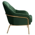 SAFAVIEH Eleazer Modern Glam Velvet Accent Chair, Malachite Green