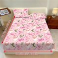 thumbnail image 3 of Garronmavis Pink Santa Claus Print 3 Piece Bedding Set, Soft Breathable Fitted Sheet with 2 Pillow, Cute Christmas Themed Bedroom Decor for Kids Adults, 198cm*203cm, 3 of 7