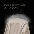 thumbnail image 4 of Funda de almohada ELIBABA Cooling Curved Rayon Bamboo Queen Taupe, 4 of 7