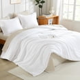 thumbnail image 4 of Juego de edredón Litanika White Oversized King con 2 fundas de almohada, 4 of 7