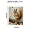 thumbnail image 3 of JRXY Squirrel Canvas Wall Art Framed Fall Pictures Vintage Forest Animals Painting Happy Thanksgiving Gifts 12x16 in, 3 of 5