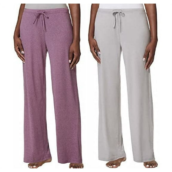 32 Degrees Cool Women's Sz XL Lounge Pant 2-Pack Purple/Gray Multi