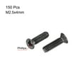 thumbnail image 2 of Uxcell M2.5 x 4mm Phillips Screw Fastener Black Zinc Plated 150 Pack, 2 of 5