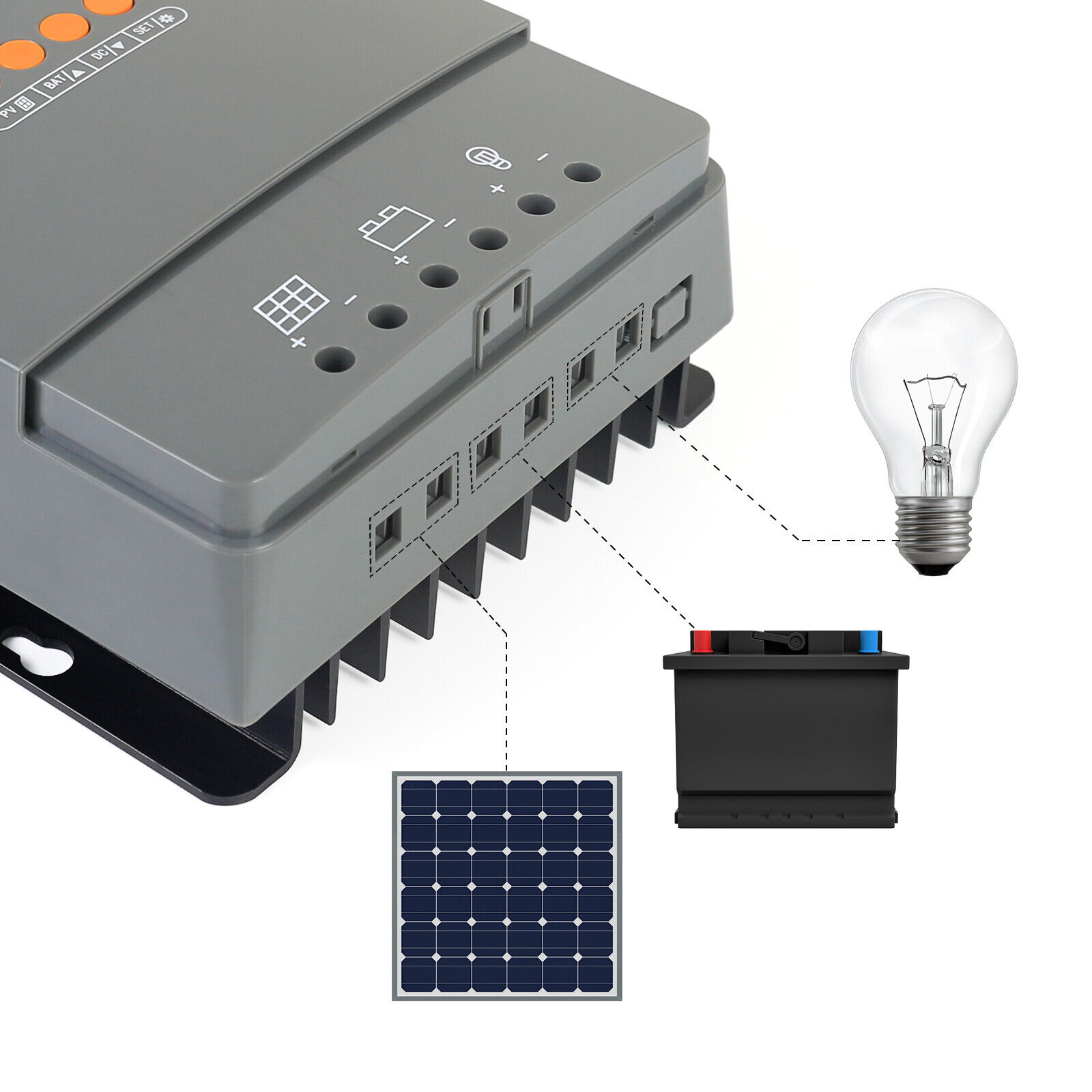60A MPPT Solar Panel Battery Charge Controller 12V/24V/36V/48V LCD Regulator