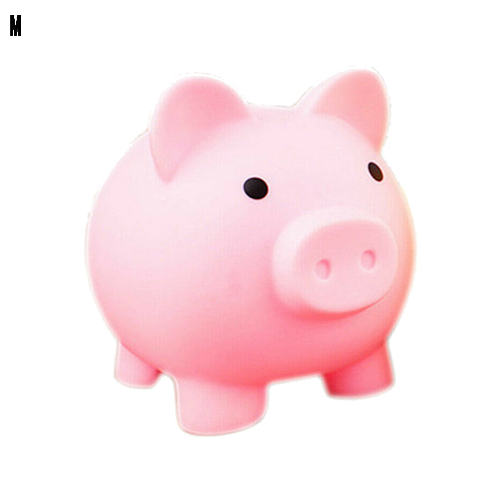 Piggy Bank Saving Coins Money Box Cash Fun Gift Plastic Kids Pig Toy I8X0 