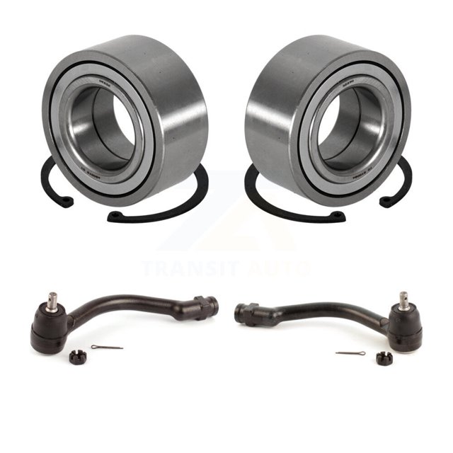 Transit Auto Front Wheel Bearing and Tie Rod End Kit for Car 2007-2011 Hyundai Azera - Left Right Side (Driver Passenger) K7T-100125