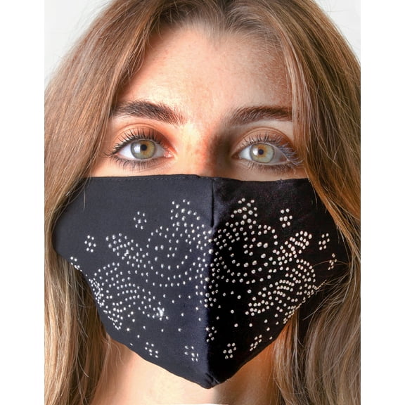 Jessica McClinktock 2 Piece Pack Face Mask Rhinestone/Solid