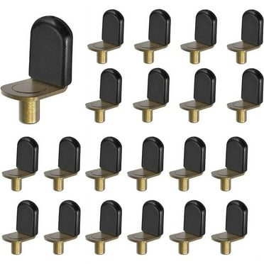 Bronze Shelf Pins, Glass Supports Furniture Cabinet Closet Bookcase Bracket-Style Pegs 30 Pack.