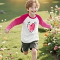 thumbnail image 6 of yoeyez Kids Valentine Shirt Trendy Cute Hearts Graphic Sweatshirts Crewneck Long Sleeve T-shirts Casual Valentines Gifts Pullover Tops Pink,4 Years, 6 of 7