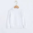thumbnail image 2 of LYHaoo Boys and Girls' Uniform Cotton Crew-Neck Sweaters Long Sleeve Pullover Knit Sweaters 6-7 Years(White), 2 of 3