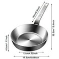 thumbnail image 2 of Mini Pan 316 Stainless Steel Frying Pan for Butter Melting and Omelet Cooking with Layered Bottom Induction Compatible Compact Kitchen, 2 of 7