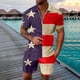 thumbnail image 2 of Playeras De Hombre Camisa A Cuadros Para Hombre, Camisa Con Solapa Y Botones, Estampados Gráficos Degradados, Camiseta De Manga Corta Con Estampado Urbano Para Exteriores, 2 of 4