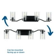 thumbnail image 5 of Lassiter Collection Four-Light Matte Black Clear Glass Modern Bath Vanity Light, 5 of 8
