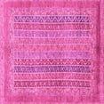 thumbnail image 1 of Ahgly Company Indoor Square Abstract Pink Modern Area Rugs, 4' Square, 1 of 4