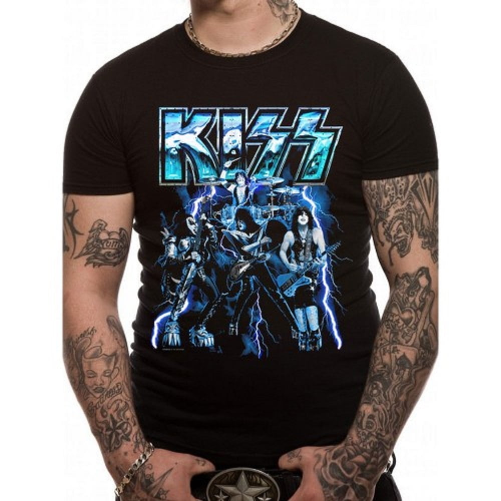 Kiss Unisex Adults Lightning Print TShirt Walmart Canada