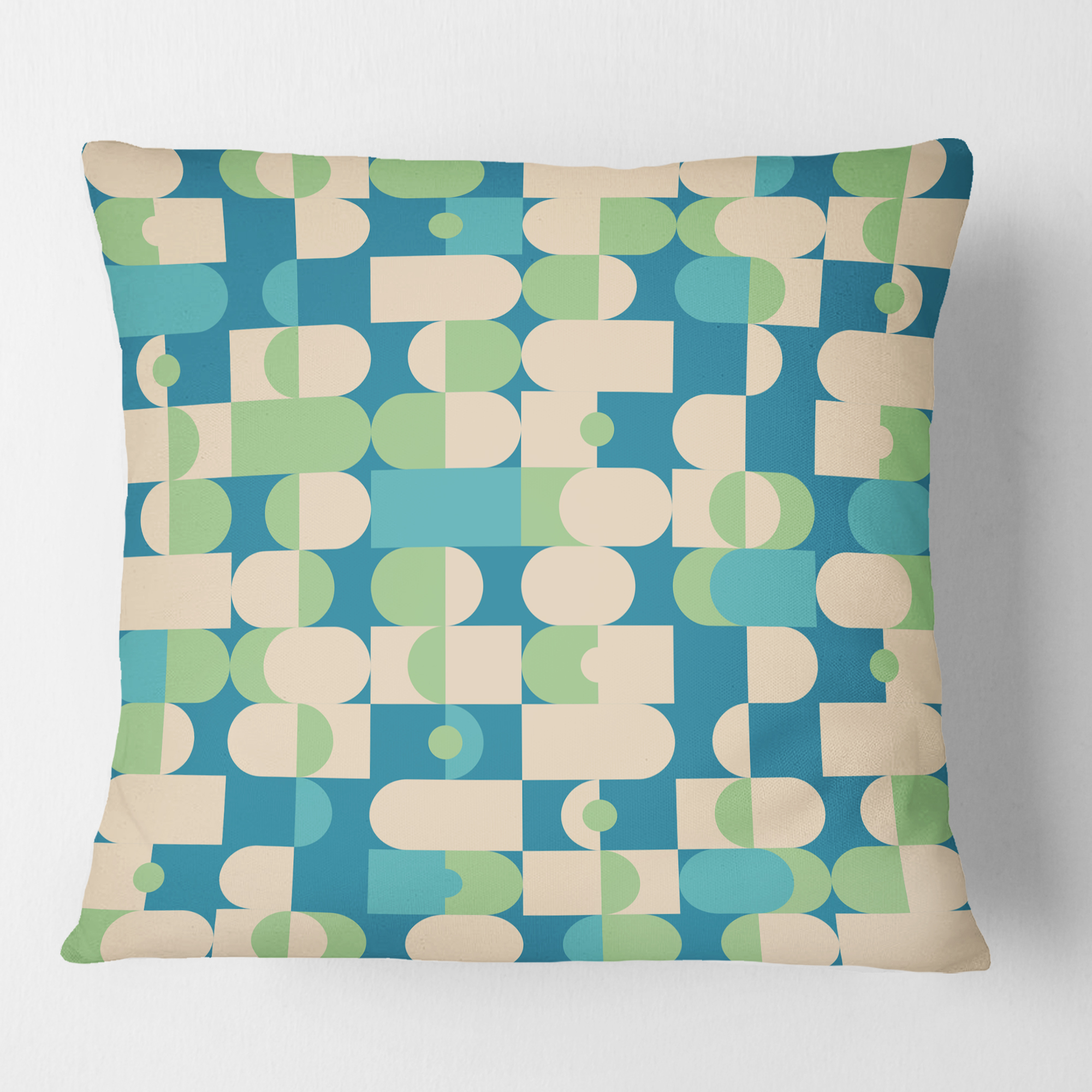 Designart Retro Abstract Pattern I' Mid-Century Modern Throw Pillow - 18x18